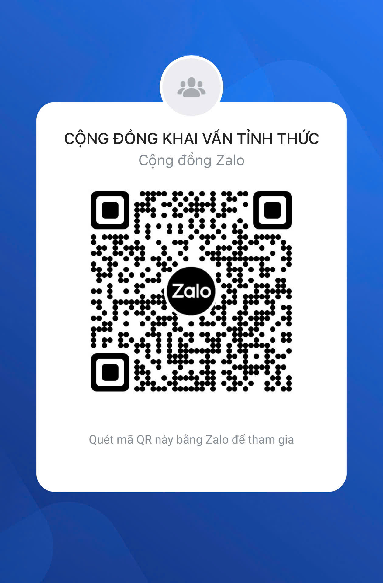 QR Code Nhóm Zalo Học Bổng OYL x BKC